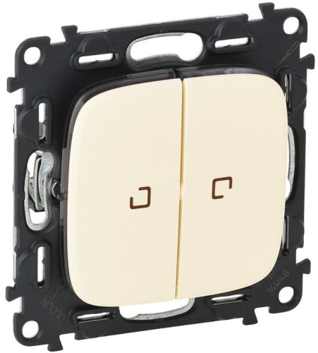 Переключатель с подсветкой без рамки Legrand Valena Allure 2-кл. проходной слоновая кость  картинка